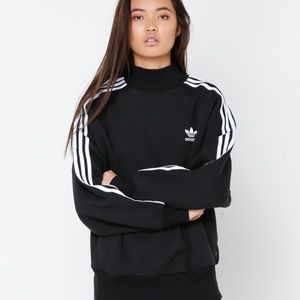 adidas 3-stripes turtleneck sweatshirt adidas 3-stripes turtleneck sweatshirt